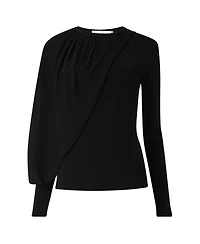 Leem Women's Knitted Scarf Detail Top