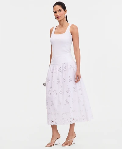 I.n.c. International Concepts Women's Embellished Eyelet Midi Skirt, Macy's Exclusive