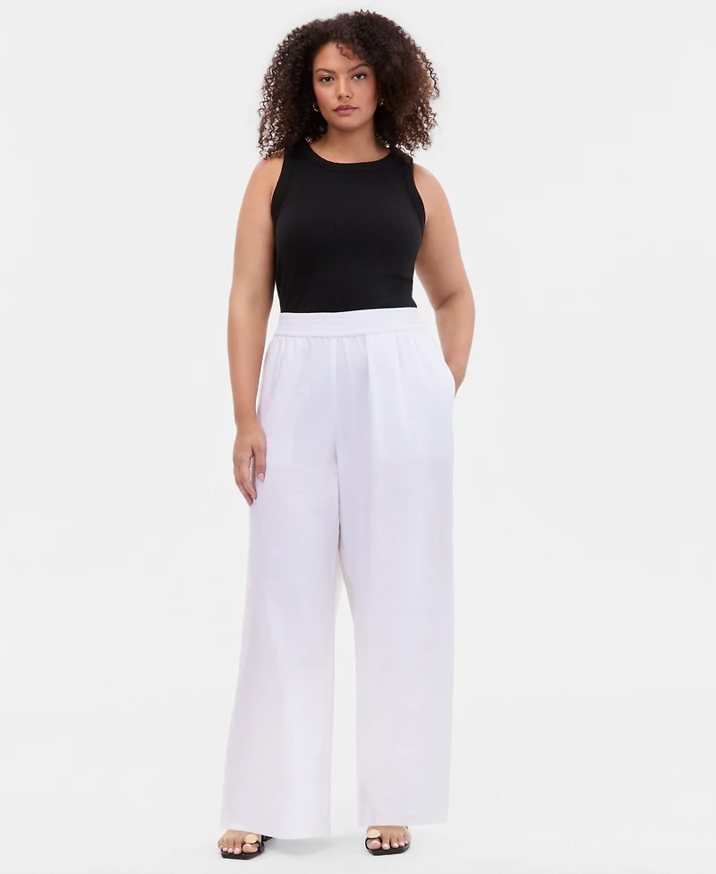 I.n.c. International Concepts Plus Pull-On Wide-Leg Pants, Created for Macy's