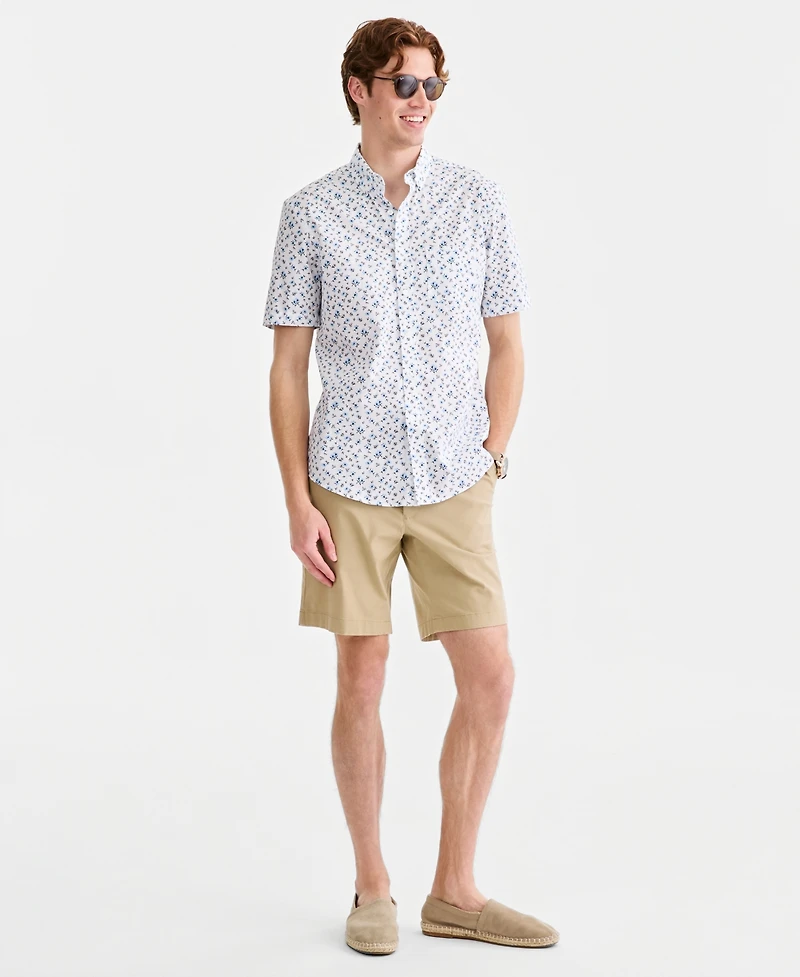 Club Room Men's Berti Cotton Poplin Floral-Print Shirt, Macy's Exclusive