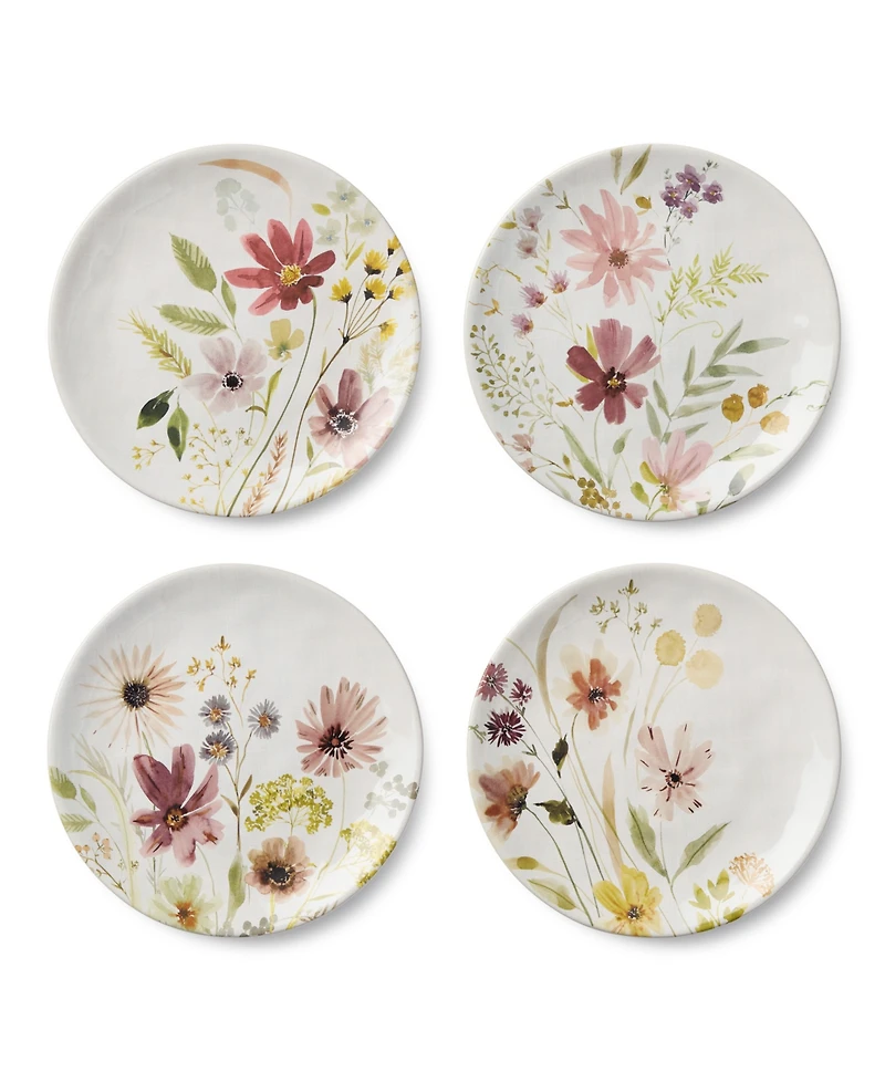 Certified International Wildflowers Salad Plates, Set of 4