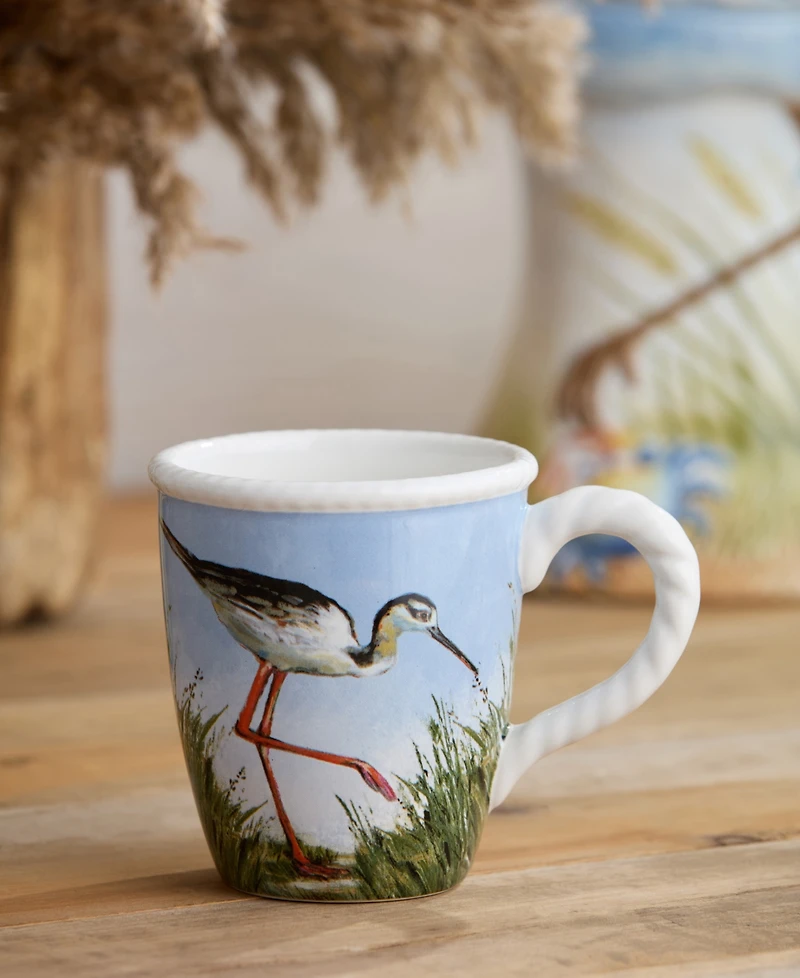 Certified International Coastal Birds Mugs, Set of 4