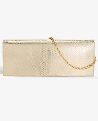 Metallic Snake-Print East-West Clutch Bag, Macy's Exclusive- Molly Rogers Capsule Collection
