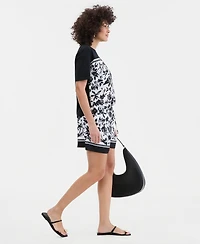 I.n.c. International Concepts Women's Printed Drawstring Shorts, Macy's Exclusive