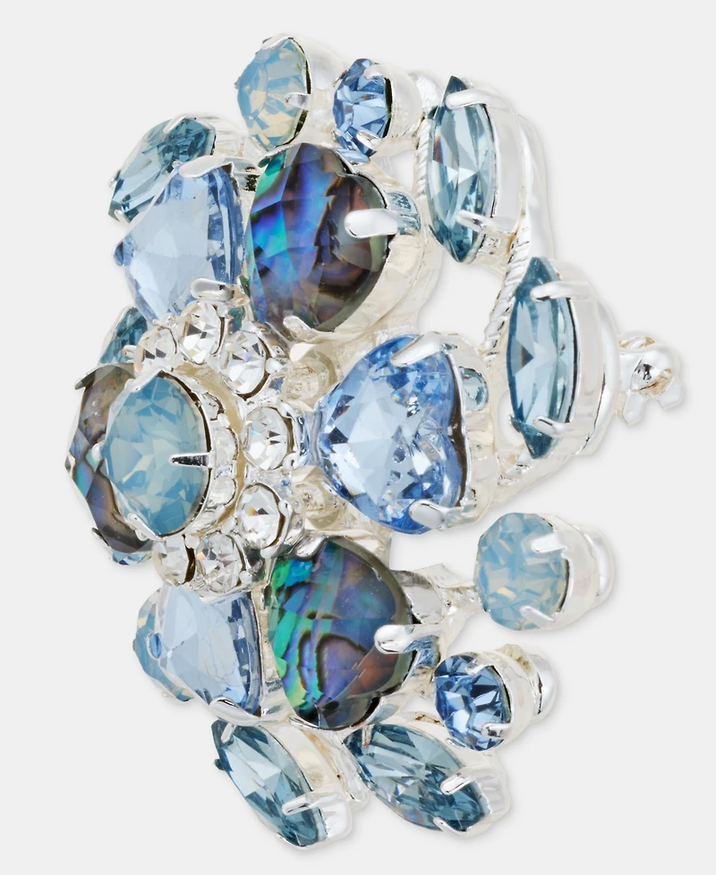 Anne Klein Heart Stone Cluster Pin