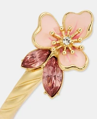 Anne Klein Crystal Flower Cuff Bracelet