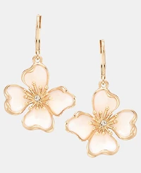 Anne Klein Textured Flower Drop Earrings