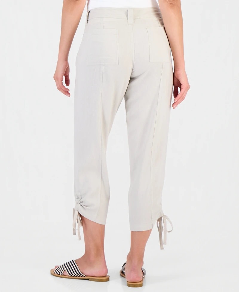 Style & Co Petite Cropped Tie-Hem Pants, Macy's Exclusive