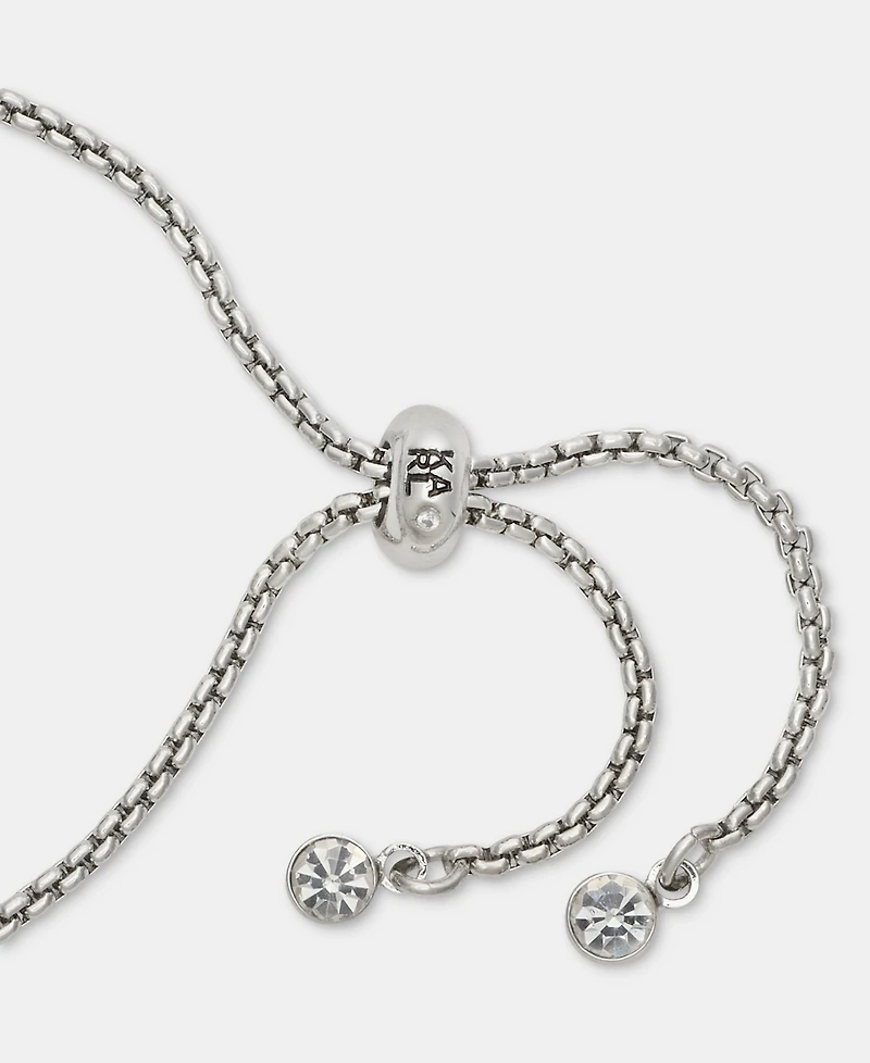 Karl Lagerfeld Paris Silver-Tone Three-Row Karl Stone Slider Bracelet