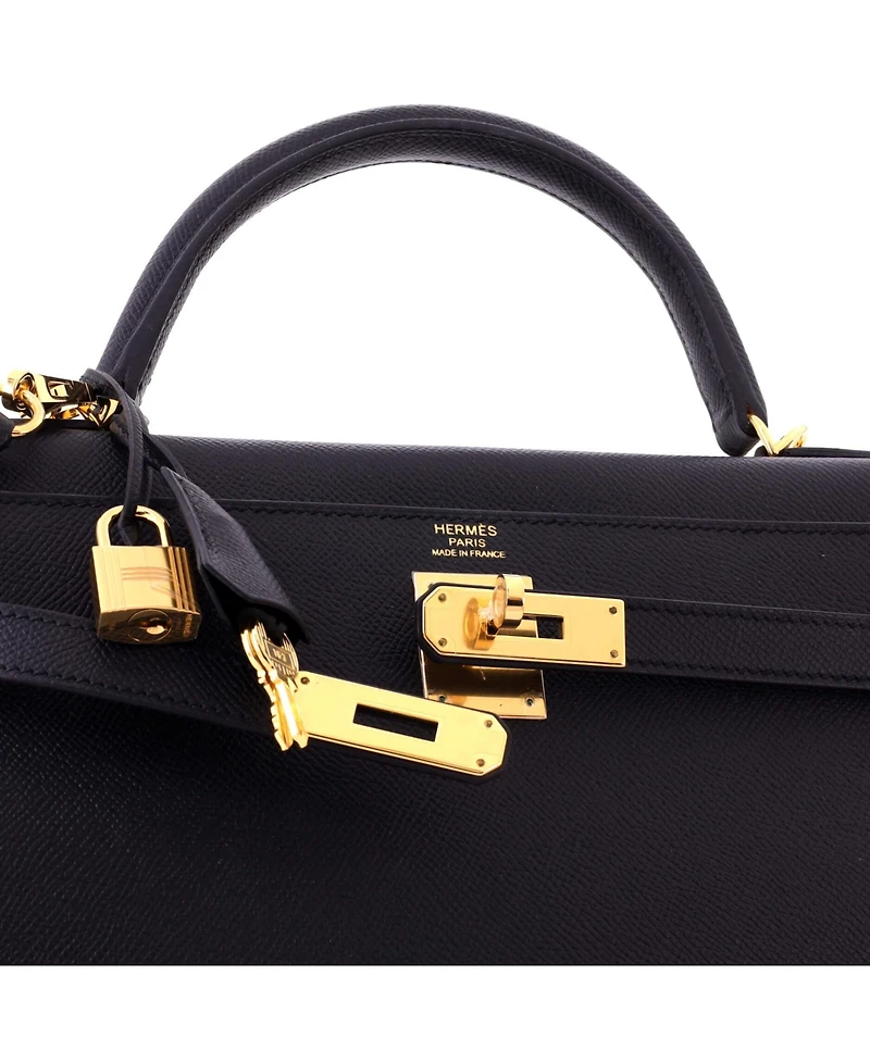 Pre-Owned HERMES Kelly 32 Handbag Epsom with Gold Hardware
