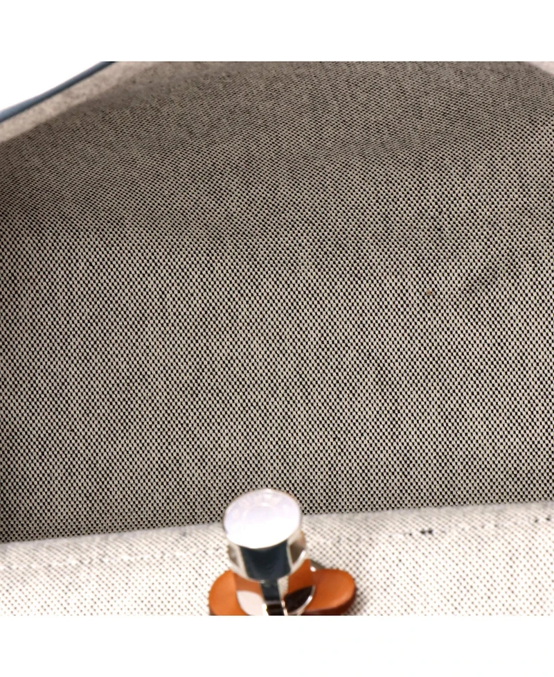 Pre-Owned HERMES 39 Herbag Zip Berline Vache Canvas and Leather