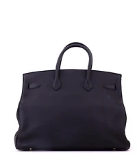 Pre-Owned Hermes Birkin Handbag Black Togo with Gold Hardware