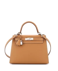 Pre-Owned Hermes Kelly Handbag Epsom with Palladium Hardware