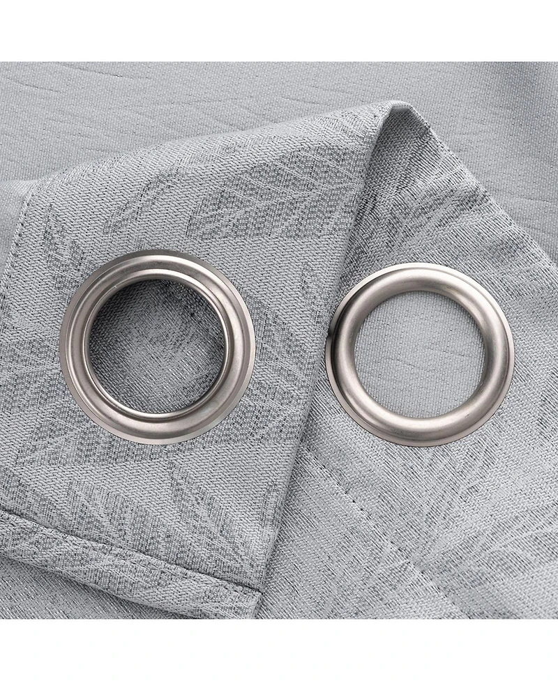 Rt Designers Collection 100% Polyester 270 Gsm Reba Luxury Jacquard Blackout Grommet Curtain Panel 54" x 90'