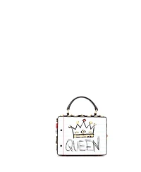 Pre-Owned Dolce & Gabbana Small Treasure Box Bag Embellished Printed Leather