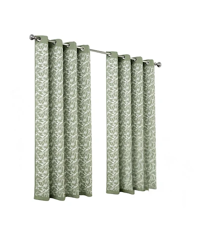 Rt Designers Collection 100% Polyester 190 Gsm Marina Revisible Blackout Grommet Curtain Panel 54" x 84