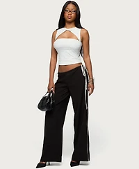 Edikted Women's Elisia Twist Cutout Flower Lace Top