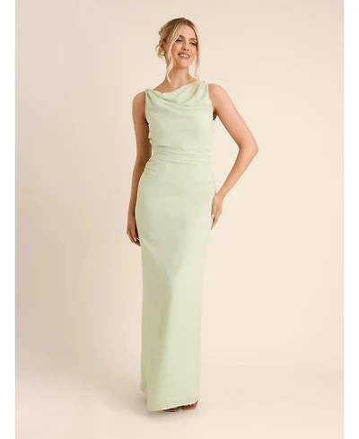 Six Stories Women's Twist Asym Chiffon Bridesmaid Dress