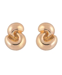 Laundry by Shelli Segal Gold Tone Knotted Button Earring