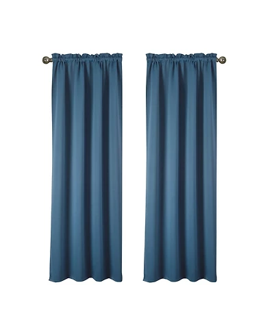 Rt Designers Collection 100% Polyester Twilight Blackout Rod Pocket Curtain Panel 54" x 84"
