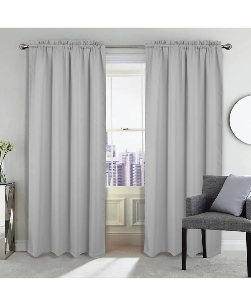 Rt Designers Collection 100% Polyester Twilight Blackout Rod Pocket Curtain Panel