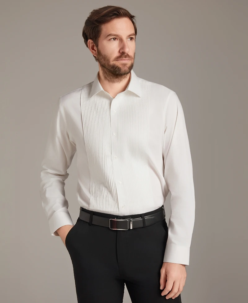 Alfani Men's Slim Fit Pleated Dress Shirt, Macy's Exclusive