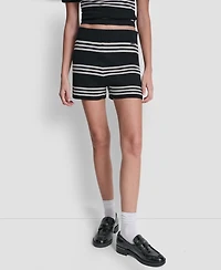 Dkny Jeans Women's Striped Sweater Shorts