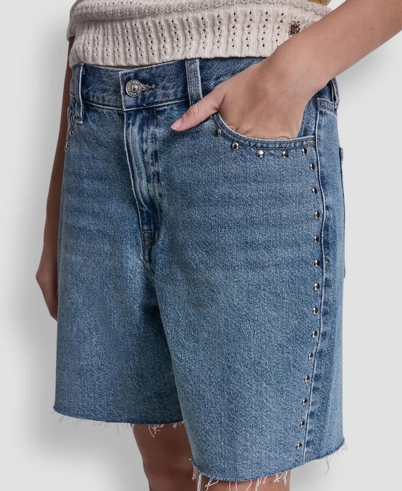 Dkny Jeans Women's Mid-Rise Relaxed Shorts