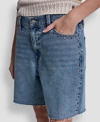 Dkny Jeans Women's Mid-Rise Relaxed Shorts