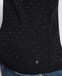 Dkny Jeans Women's Rhinestone V-Neck Tank Top