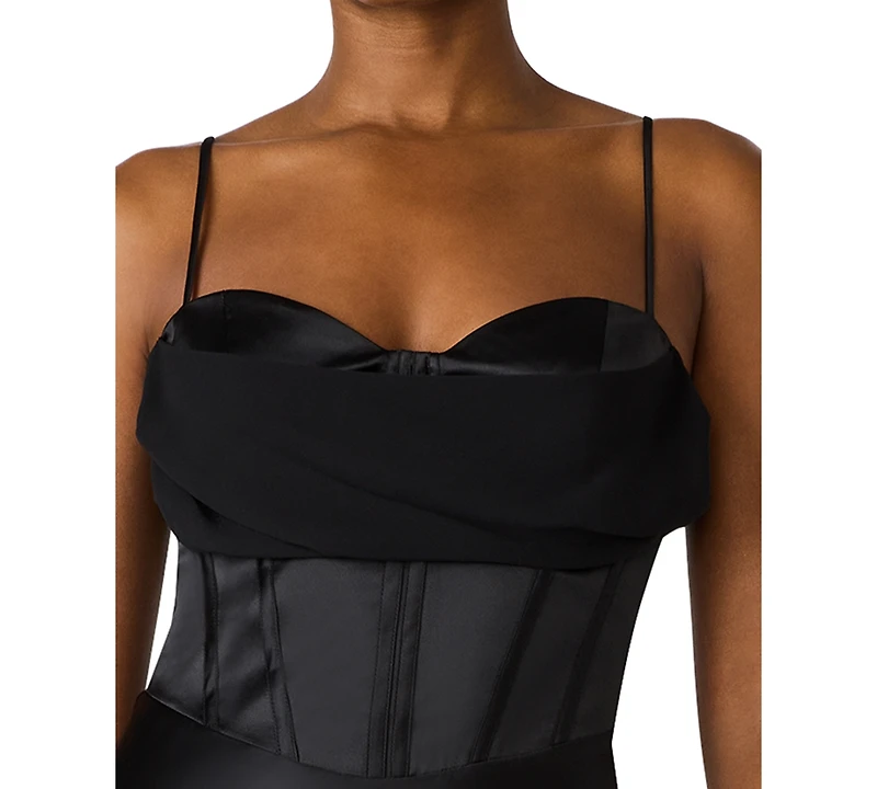 Steve Madden Juniors' Sleeveless Sweetheart Neck Bustier Gown