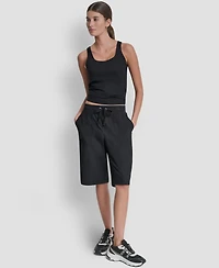 Dkny Sport Women's High-Rise Convertible Bermuda Shorts