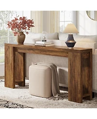 Tribesigns 70.9-Inch Extra Long Console Table, Farmhouse Wood Sofa Table Behind Couch, Narrow Entryway Accent for Living Room