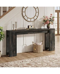 Tribesigns 70.9-Inch Extra Long Console Table, Farmhouse Wood Sofa Table Behind Couch, Narrow Entryway Accent for Living Room