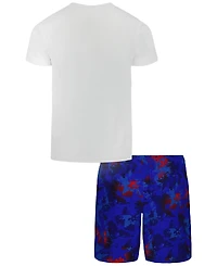 Under Armour Boys' 4-7 Freedom Printed Swim T-Shirt and Shorts, 2-Piece Set