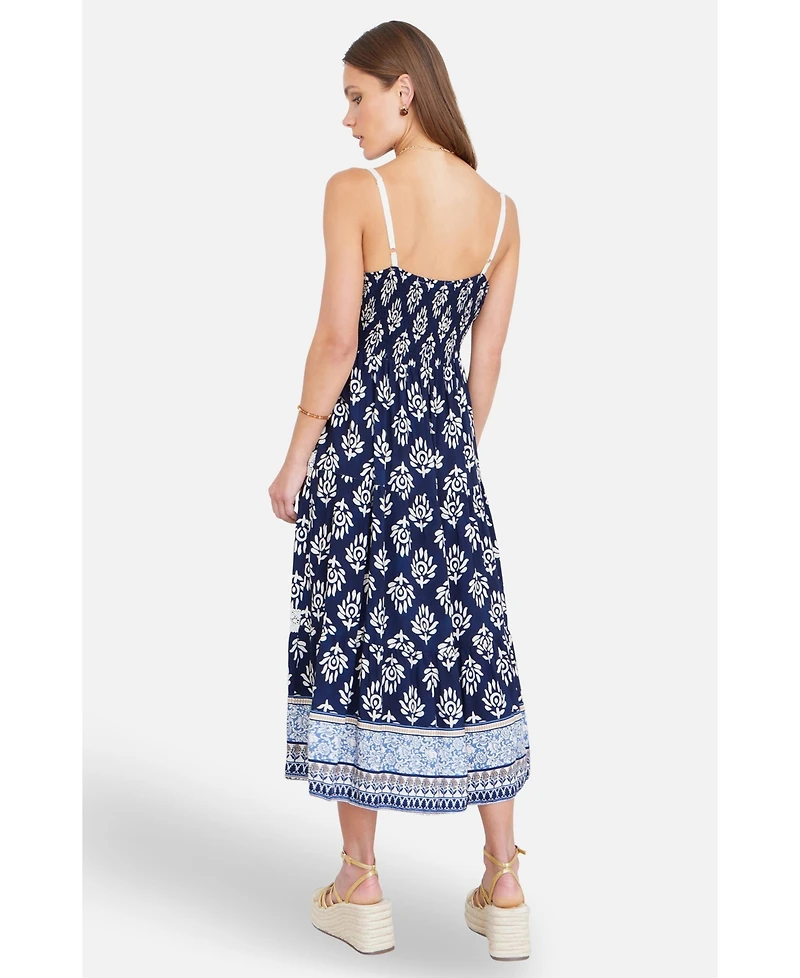 Yumi Women's Paisley Print Midi Sun Dress