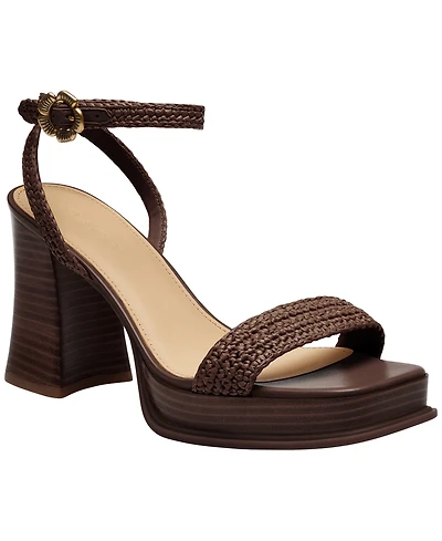 Coach Women's Tea Rose Square Toe Platform Sandals