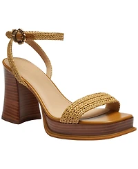 Coach Women's Tea Rose Square Toe Platform Sandals