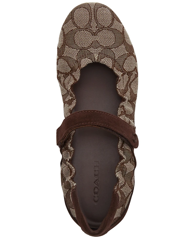 Coach Women's Mary Jane Round Toe Flats