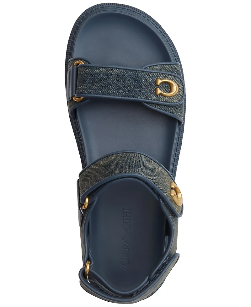 Coach Women's Brynn Round Toe Flat Sandals