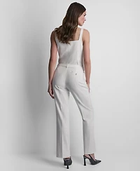 Dkny Women's Pinstripe Flared Fit Pants