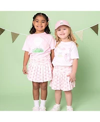 Sweet Wink Little Girls Golf Tee Bow Patch Short Sleeve T-Shirt