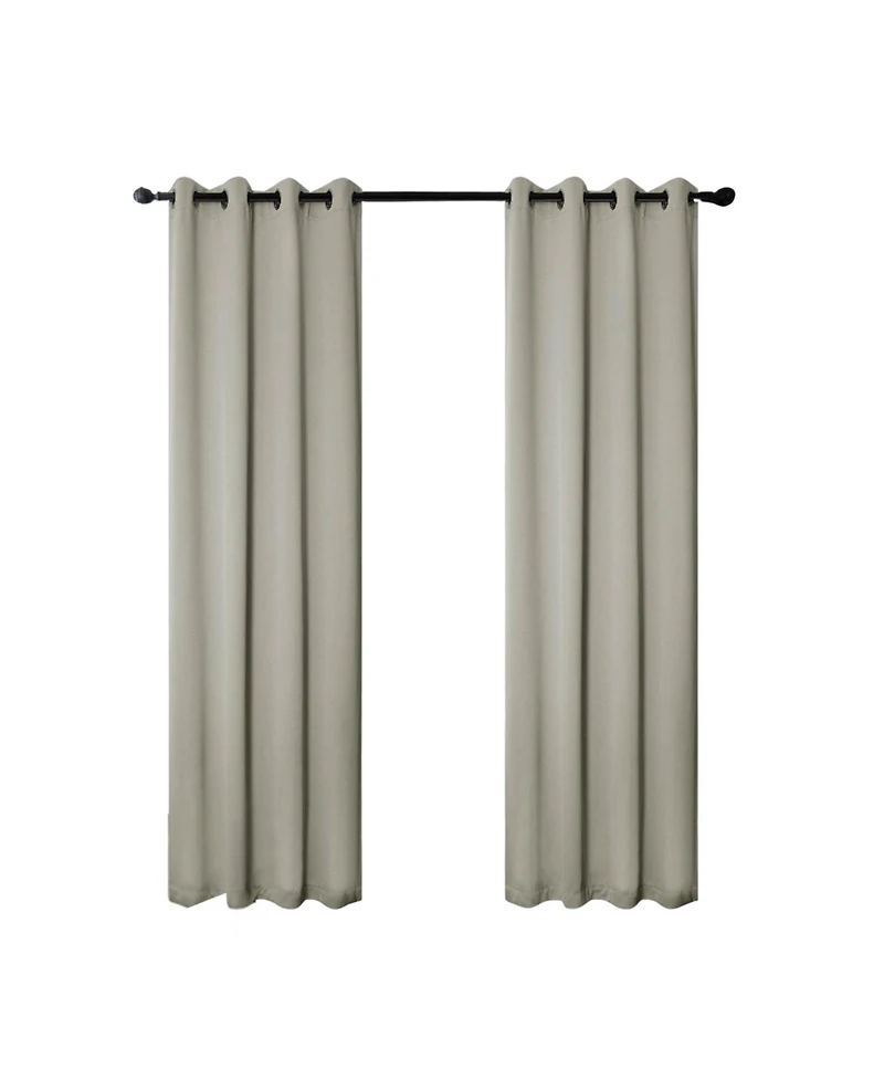 Rt Designers Collection 100% Polyester 250 Gsm Riley 100% Blackout Grommet Panel Curtains