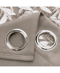 Rt Designers Collection 100% Polyester 190 Gsm Marina Revisible Blackout Grommet Curtain Panel 54" x 95"