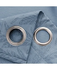 Rt Designers Collection 100% Polyester Reba Luxury Jacquard Blackout Grommet Curtain Panel 54" x 90" Wedgewood