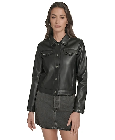 Levi's Women's Laydown Collar Studded Jacket