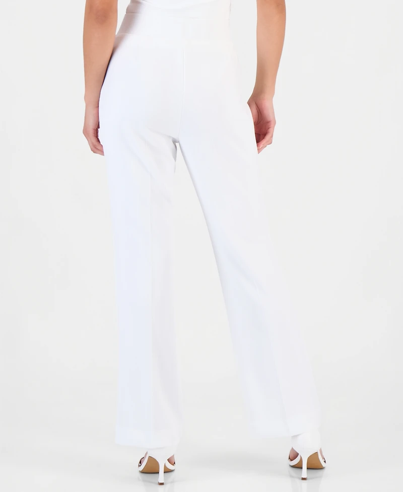 Anne Klein Essentials Petite High Rise Pull-On Pants