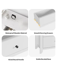 gaomon Modern 6 Drawer Dresser for Bedroom, 54" Wide Wooden Dressers with Large Storage