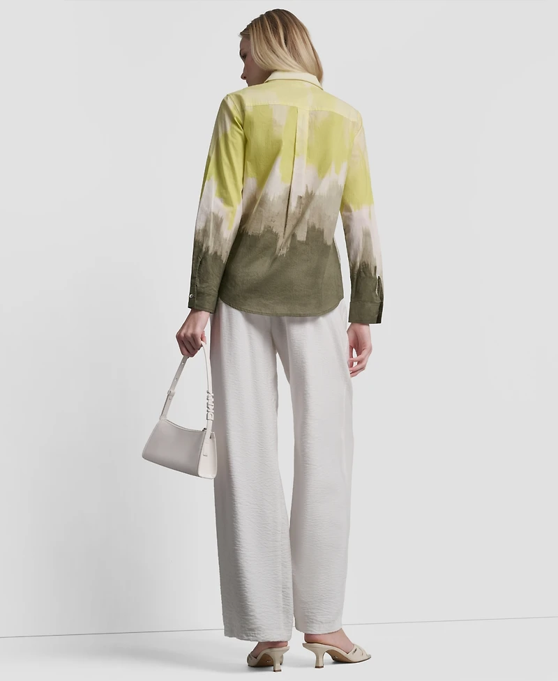 Dkny Women's Voile Ombre Long-Sleeve Shirt