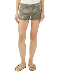 Silver Jeans Co. Women's Boyfriend Mid-Rise Camo Shorts